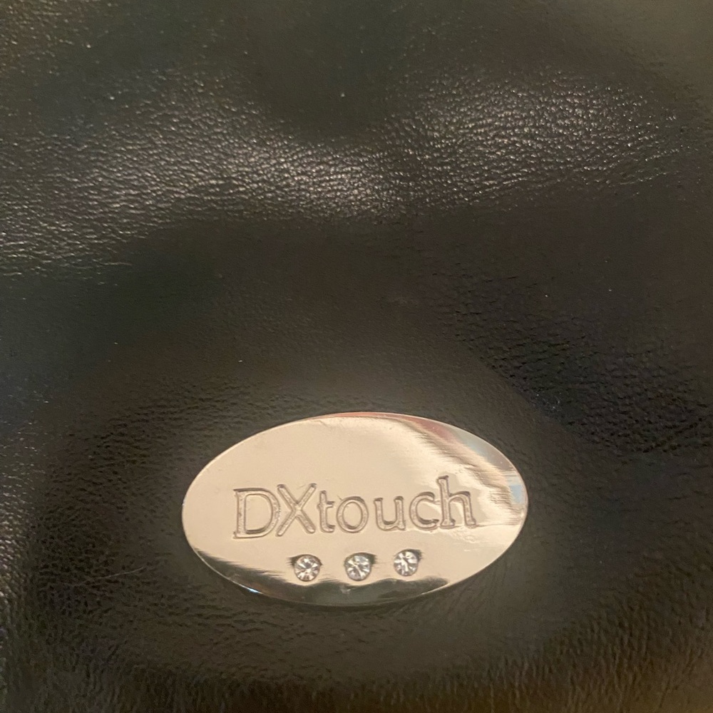 Italian Black Leather Bag Wristlet Purse Clutch by DX Touch - Picture 5 of 12